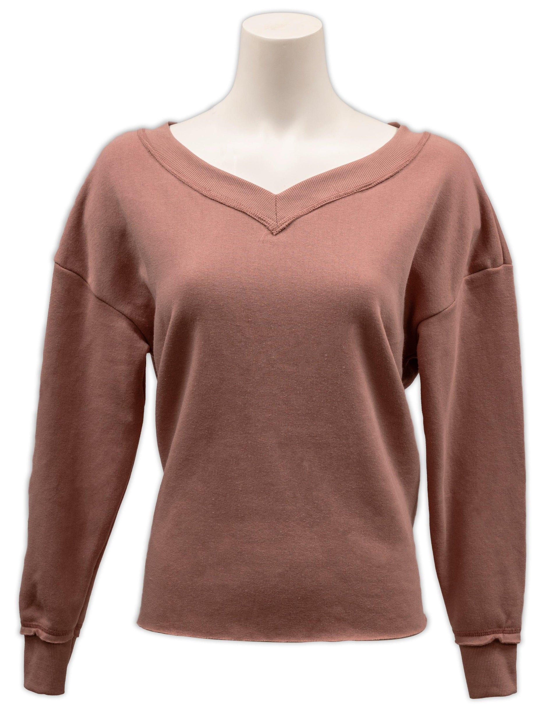 Ladies Dottie V-Neck Crew Sweat #782556 - Good Land Supply Co.